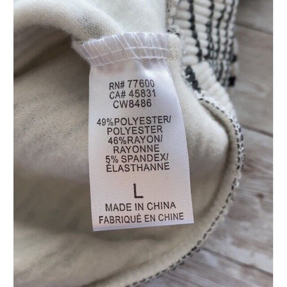 Chaser Bliss Knit Shirred Soft Pullover Sweater Zebra Print Animal Wild Large - Picture 9 of 12